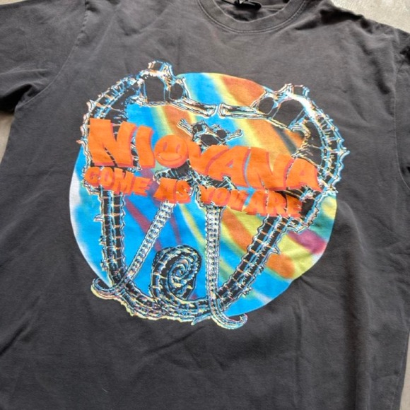 Novana Other - Vintage 90s Y2K Novana Come As You Are Octopus Graphic T-Shirt Black Grey Mens M